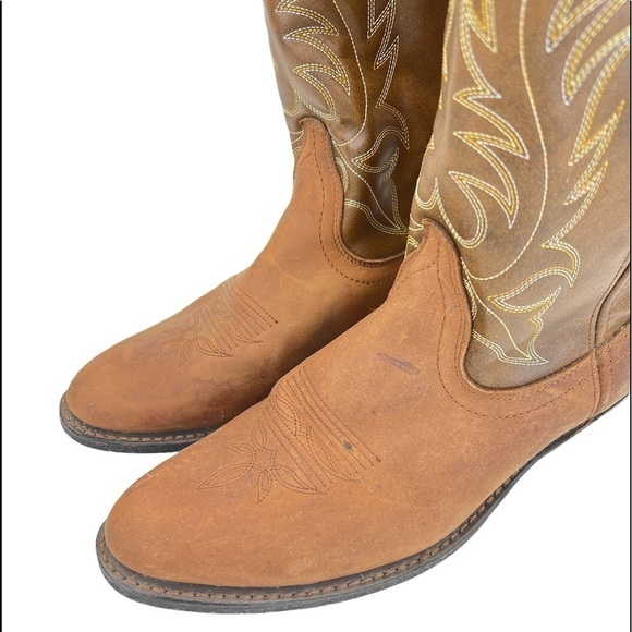 Laredo Women’s Kadi Brown Leather Western Cowboy Boots - Picture 11 of 16